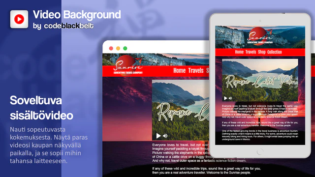 Täysin responsiivinen sisältövideo verkkosivustollasi