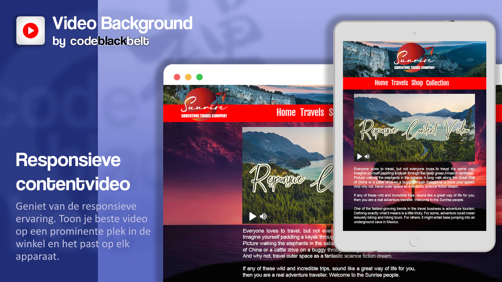 Volledig responsieve contentvideo op uw website