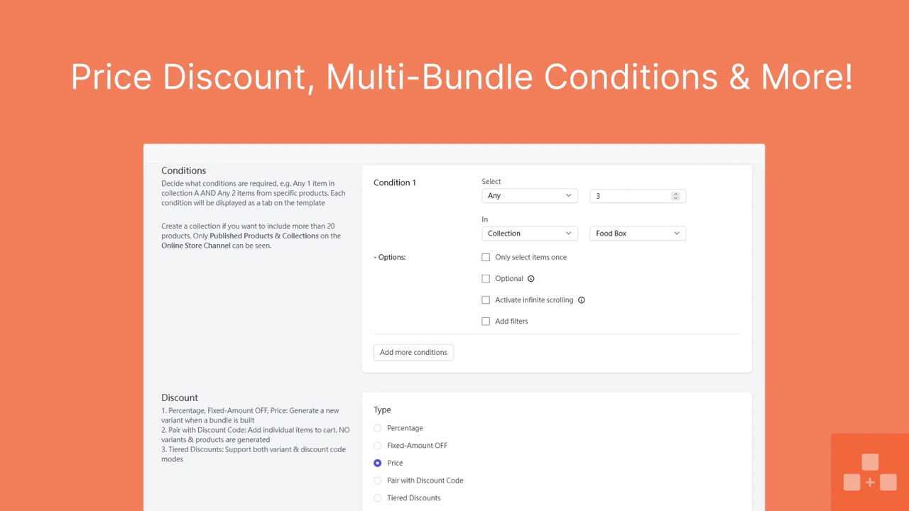 price discount, multi-bundle conditions