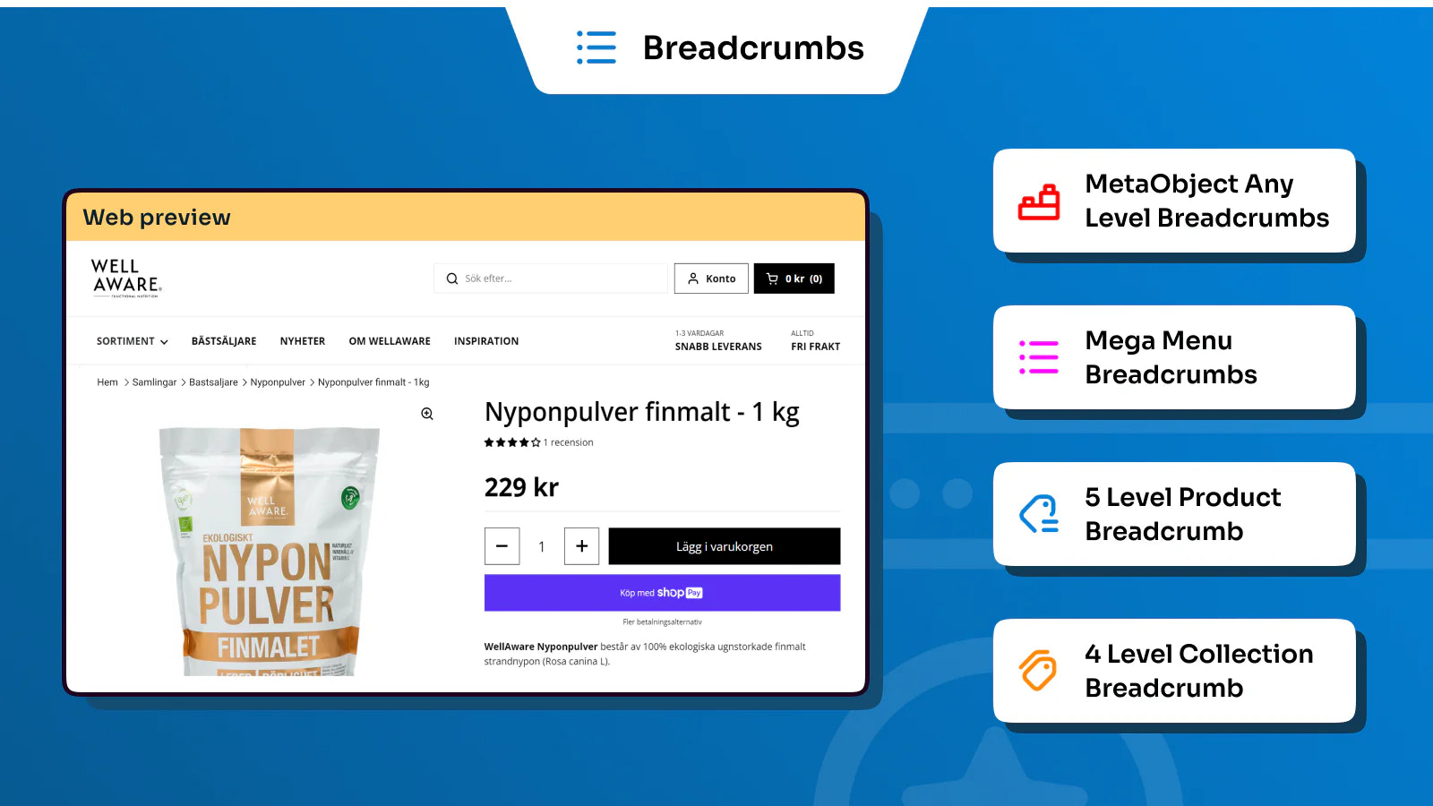 Breadcrumbs-Design und Übersicht