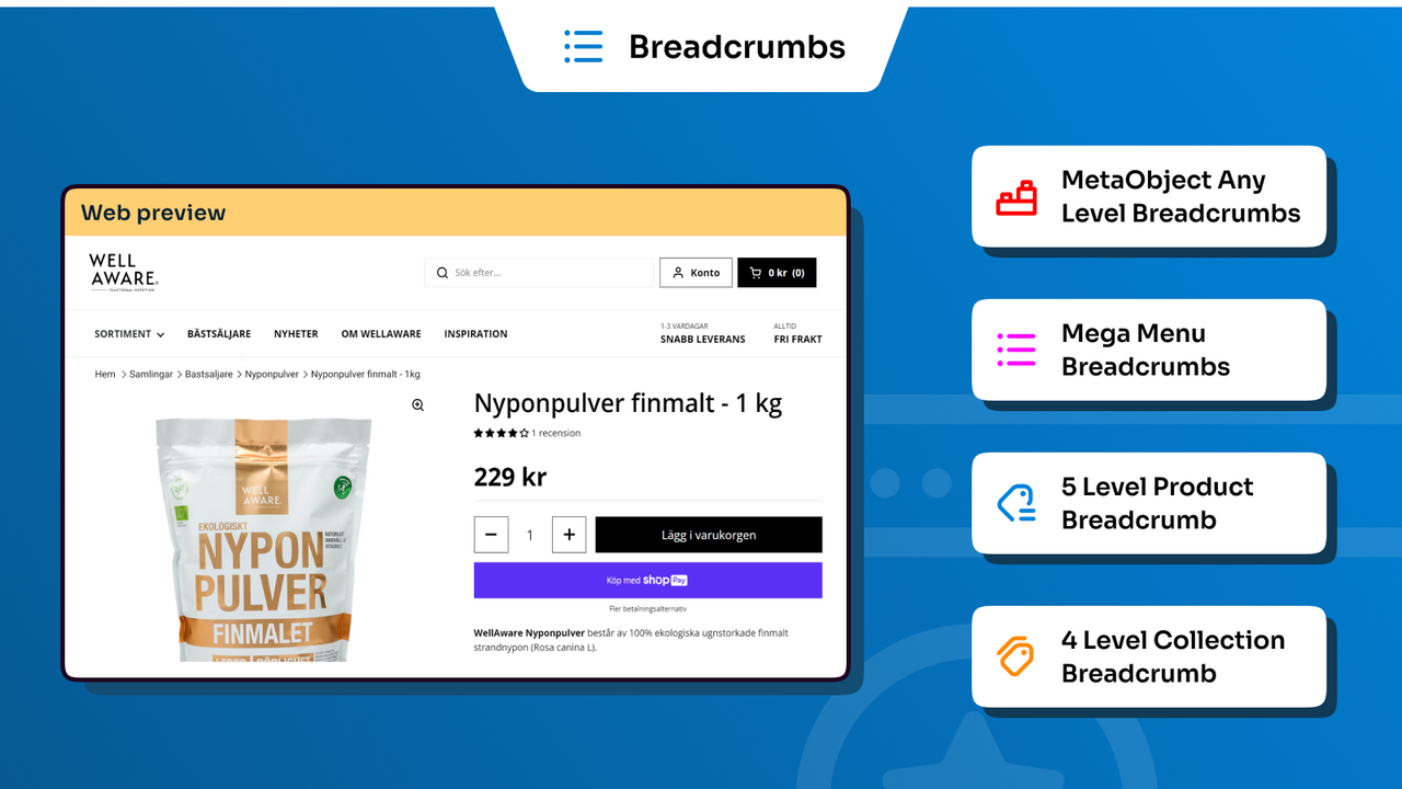 Design e Visão Geral dos Breadcrumbs