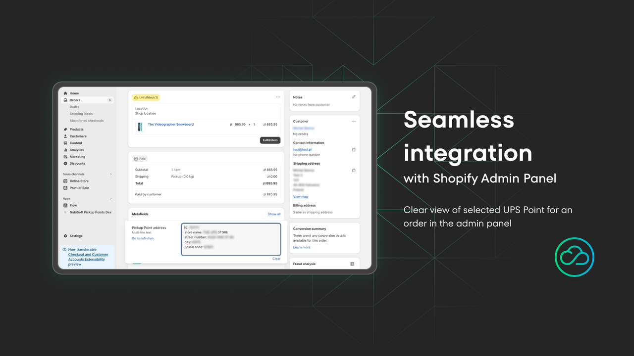 NubiSoft Pickup Points seamless integration