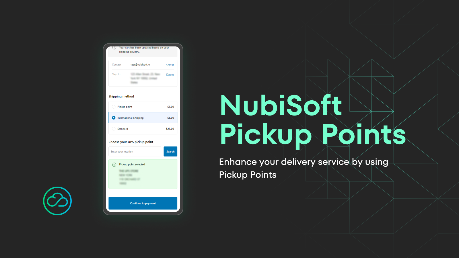 extension de caisse nubisoft pickup points ui