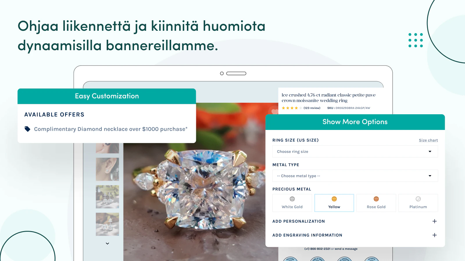 Lisää liikennettä dynaamisilla ja näyttävillä bannereilla.