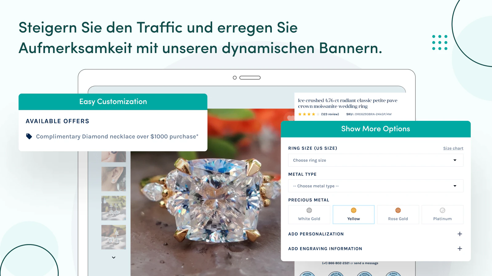 Erhöhen Sie den Traffic mit dynamischen, auffälligen Bannern.