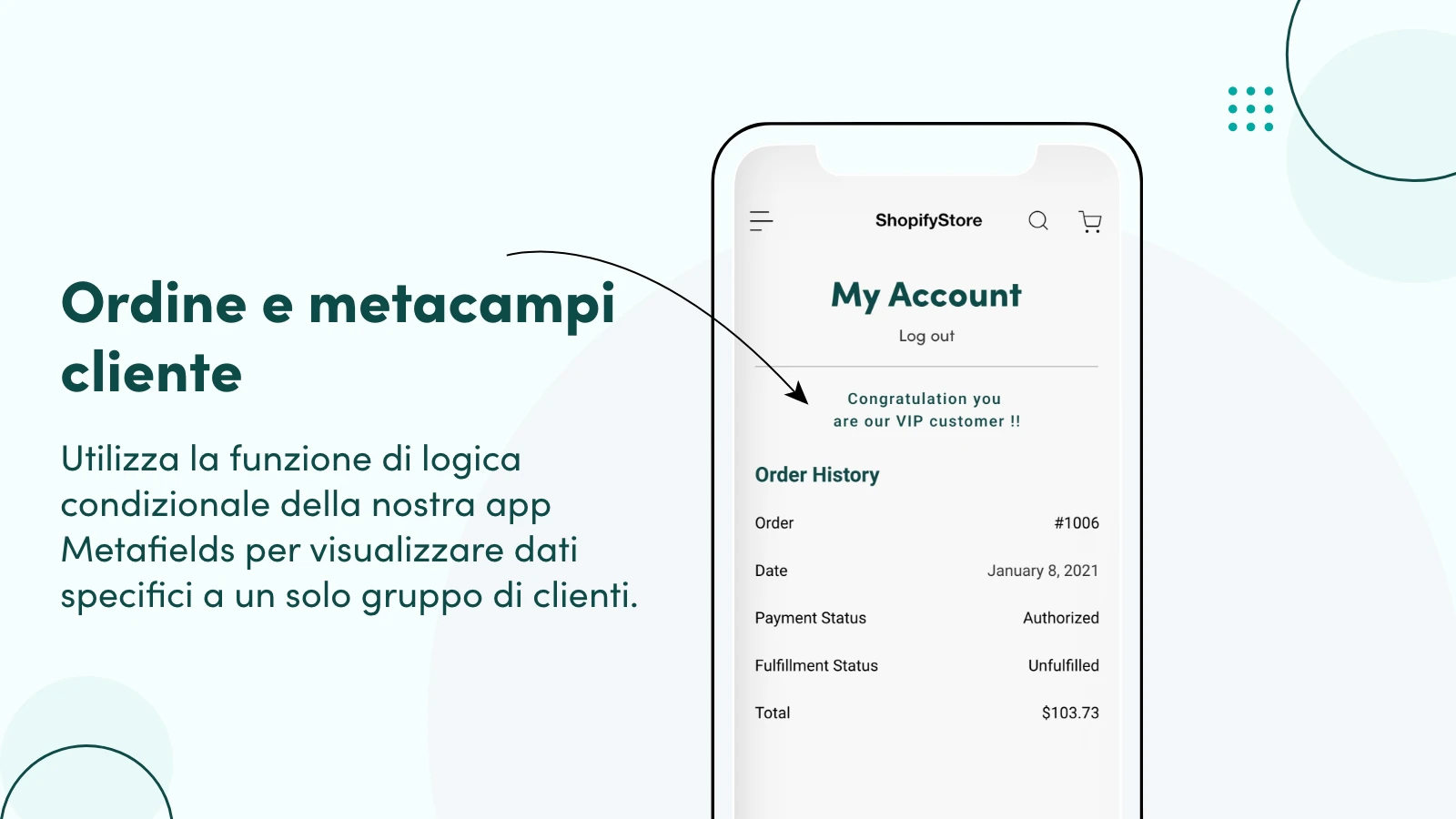 Ordine e metacampi cliente