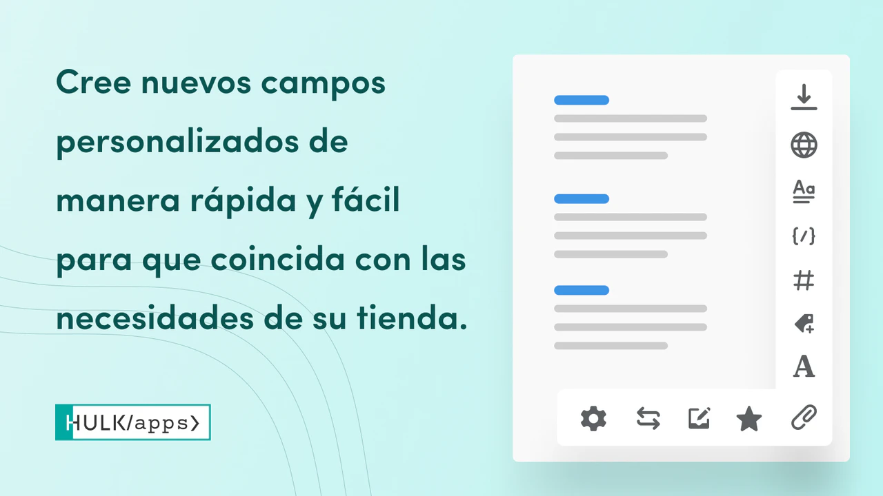 La aplicación de campos personalizados Metafields de Shopify