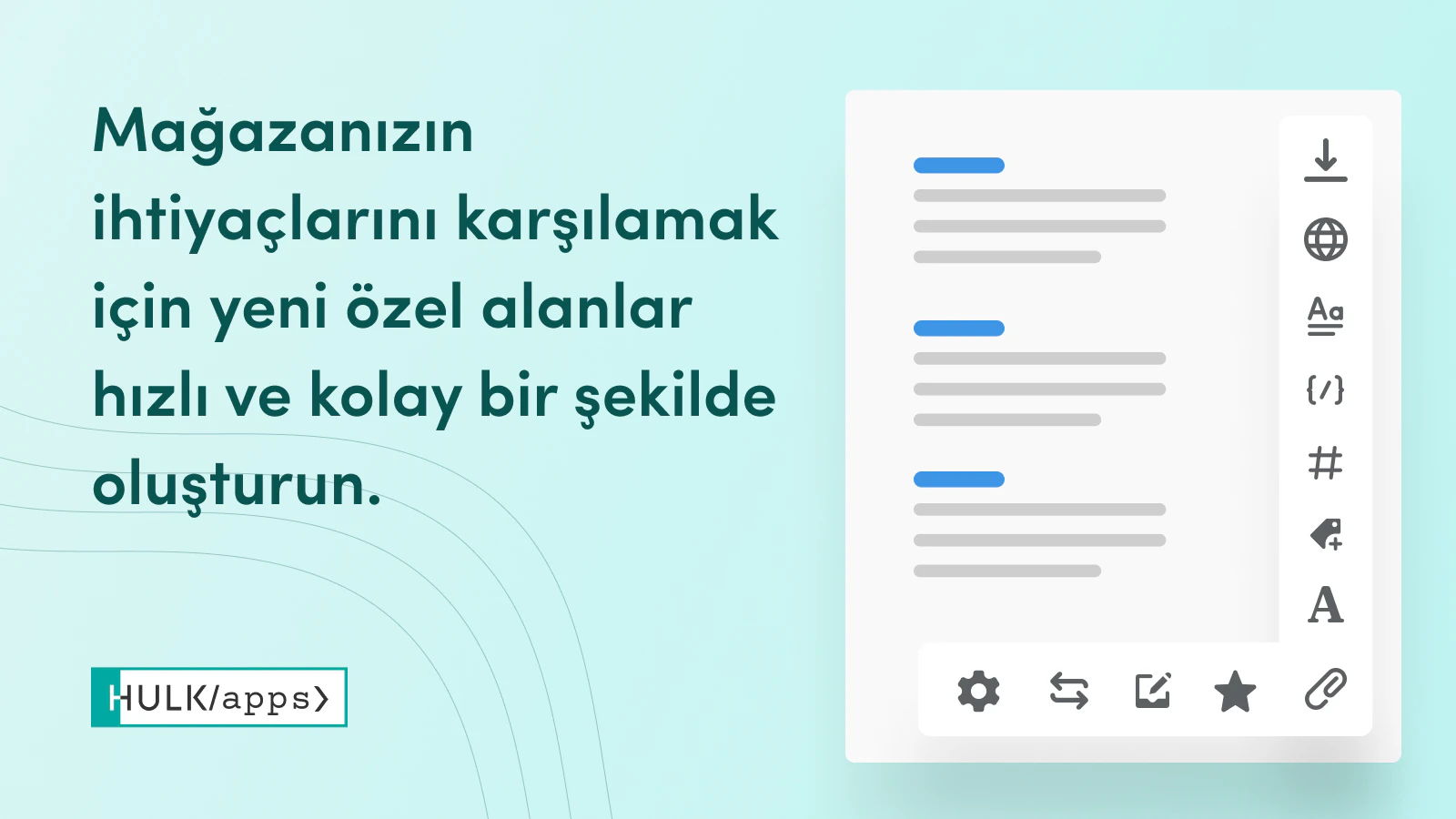 HulkApps tarafından Shopify Metafields Özel Alanlar Uygulaması