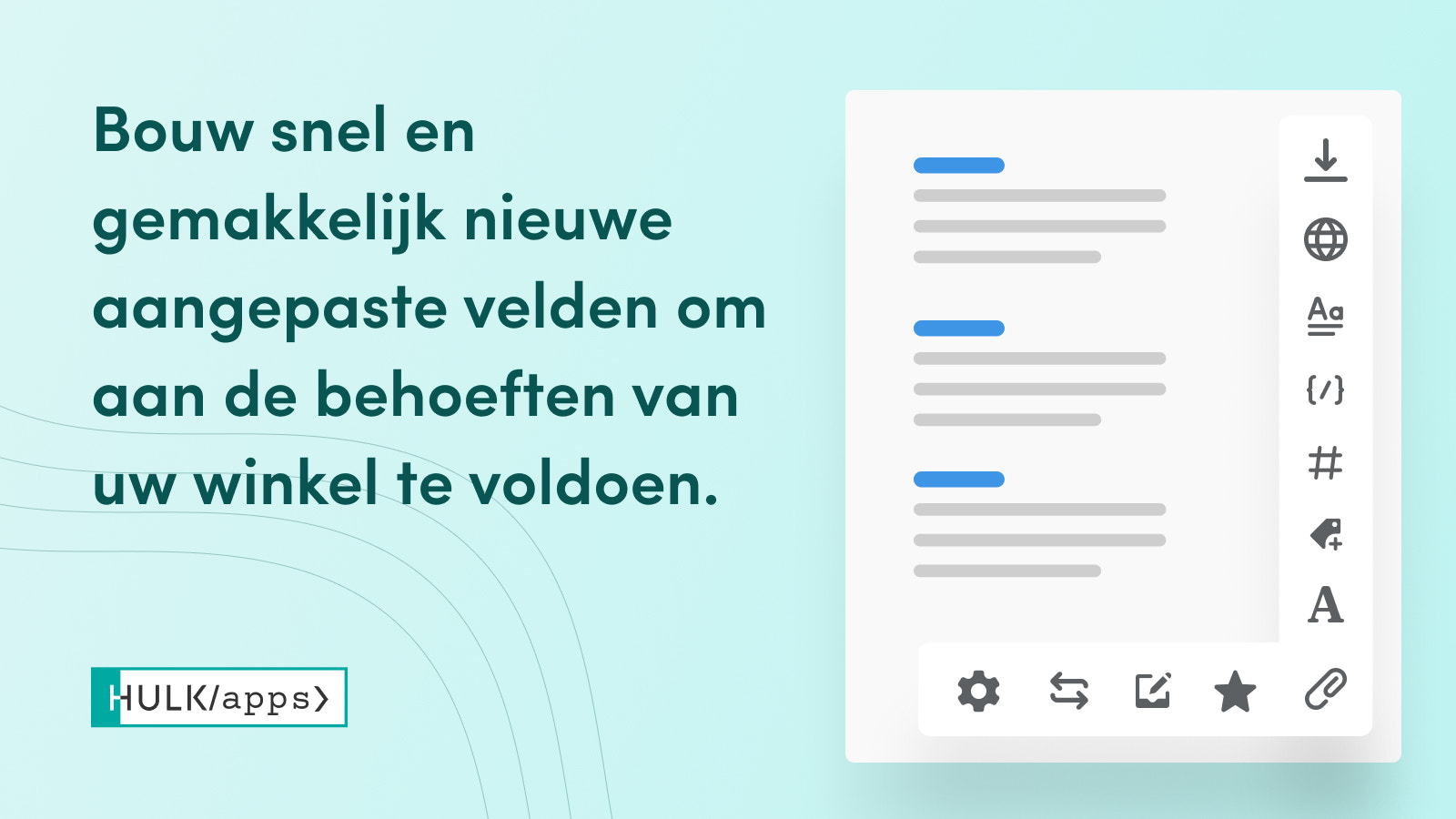 De Shopify Custom Metafields App van HulkApps