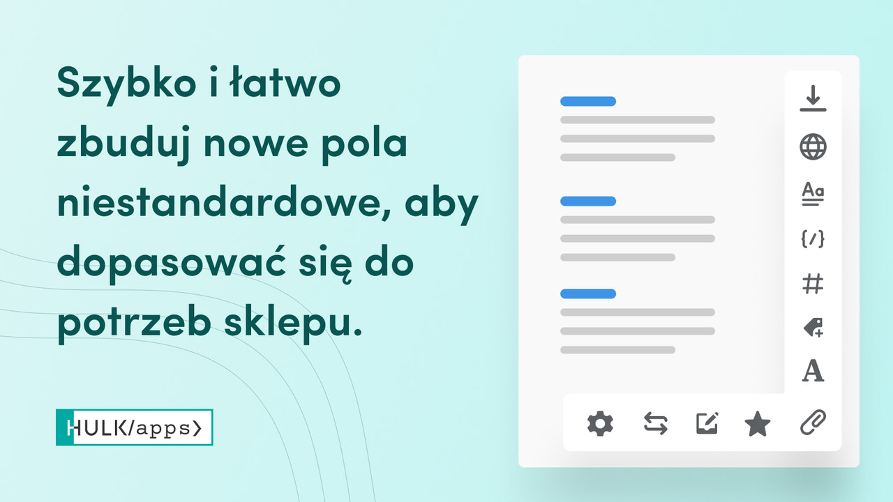 Aplikacja Shopify Personalizator Pól Meta od HulkApps