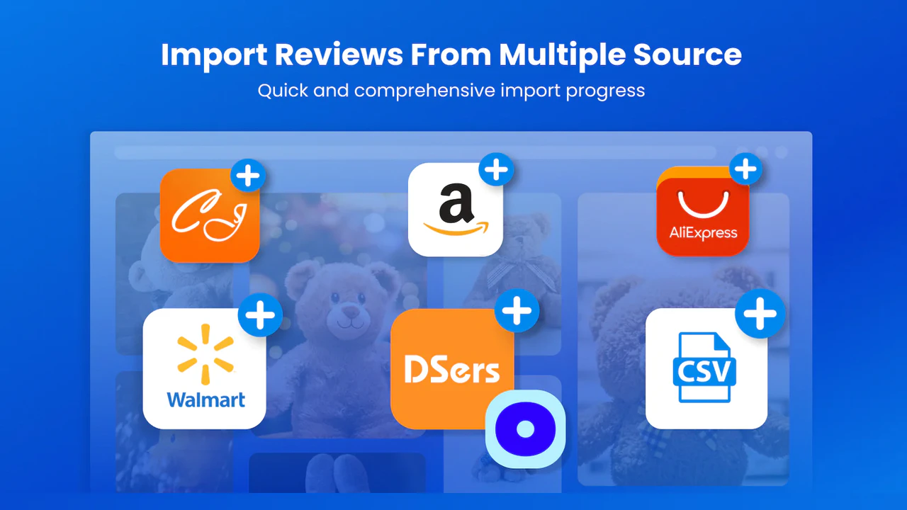 Amazon reviews importer, AliExpress review and other sources