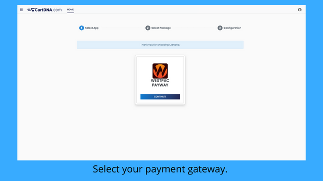 Select your payment gateway. 