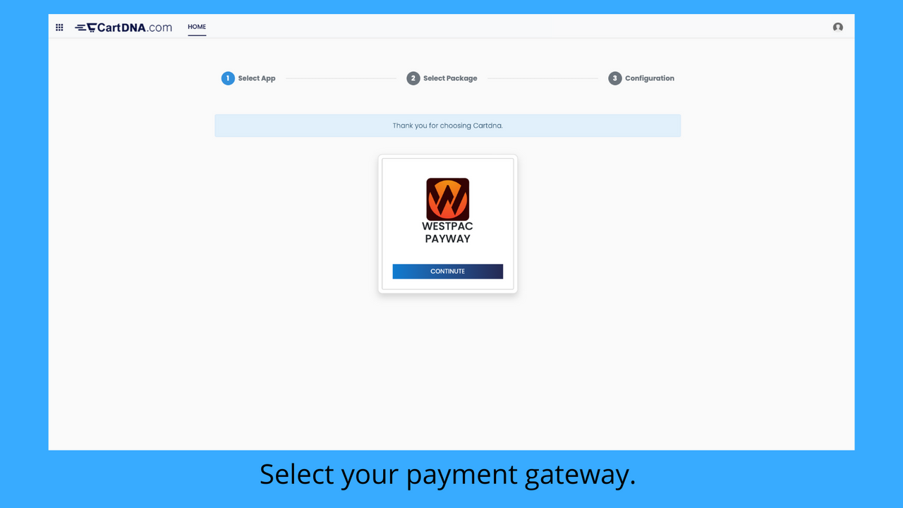 Wählen Sie Ihr Zahlungsgateway aus. 