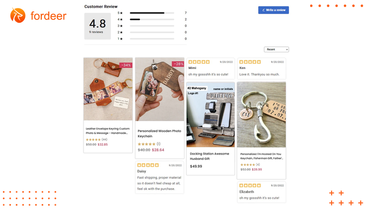 Fordeer:Review Product Reviews Screenshot