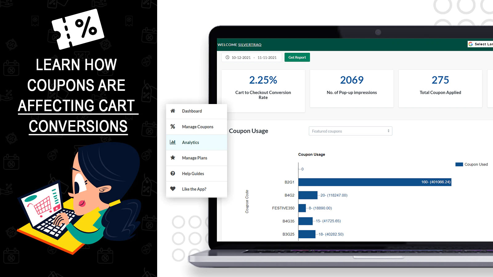 Para loja Shopify Plus - Cupons de desconto no carrinho 