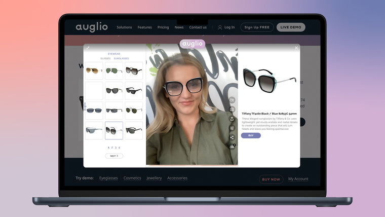 Auglio Eyewear Virtual Try‑On Screenshot