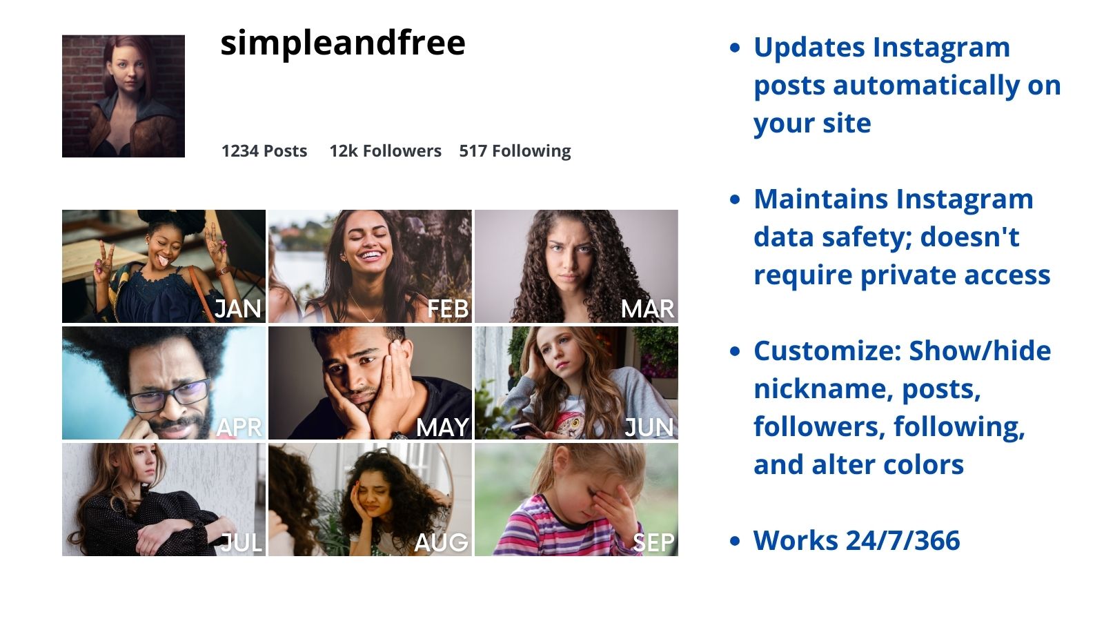 gratis instagram feed widget