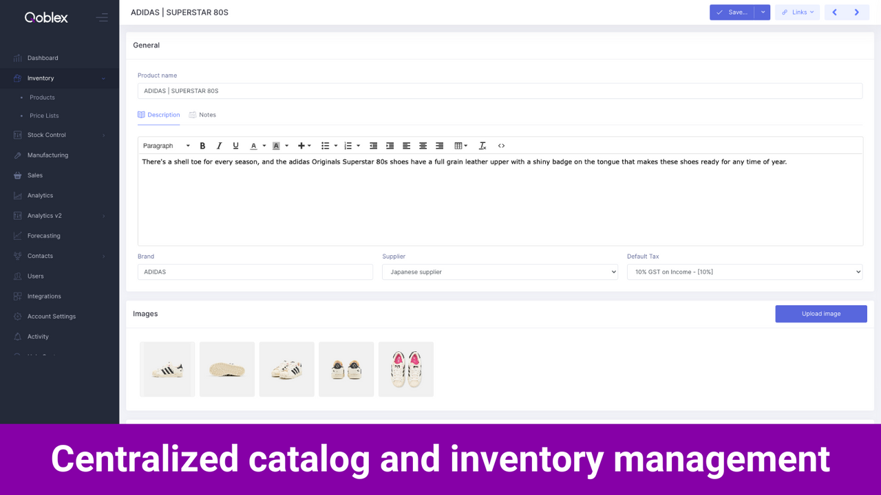 Qoblex - Gestión centralizada de catálogos e inventario