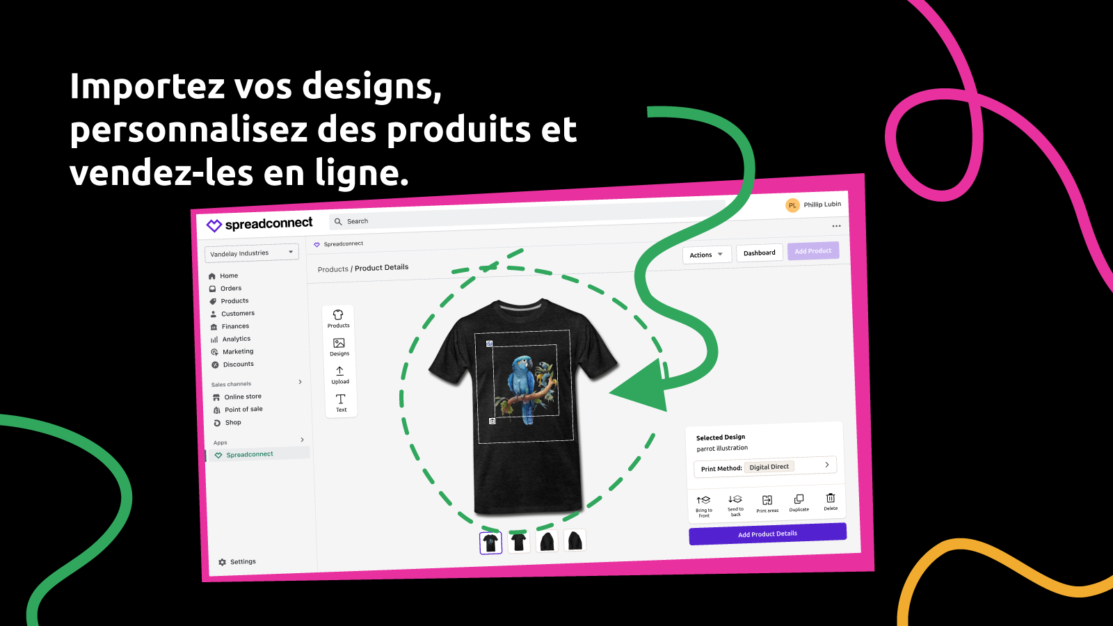 Spreadconnect: Créez de votre merch en quelques clics