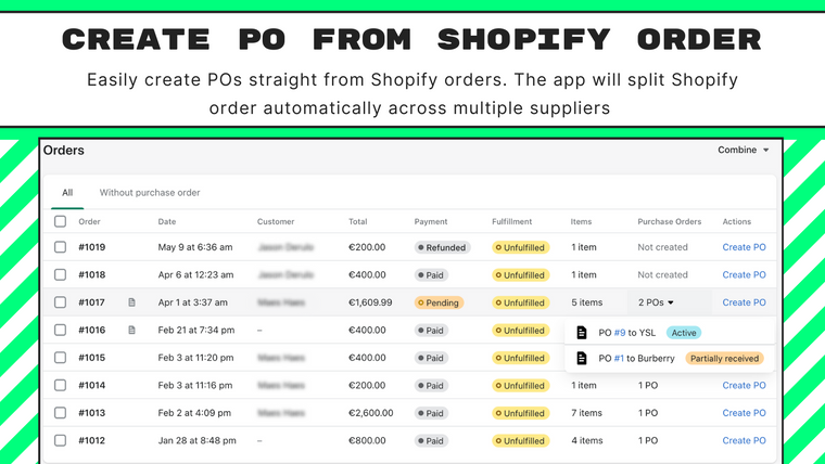 Auto Purchase Orders Screenshot