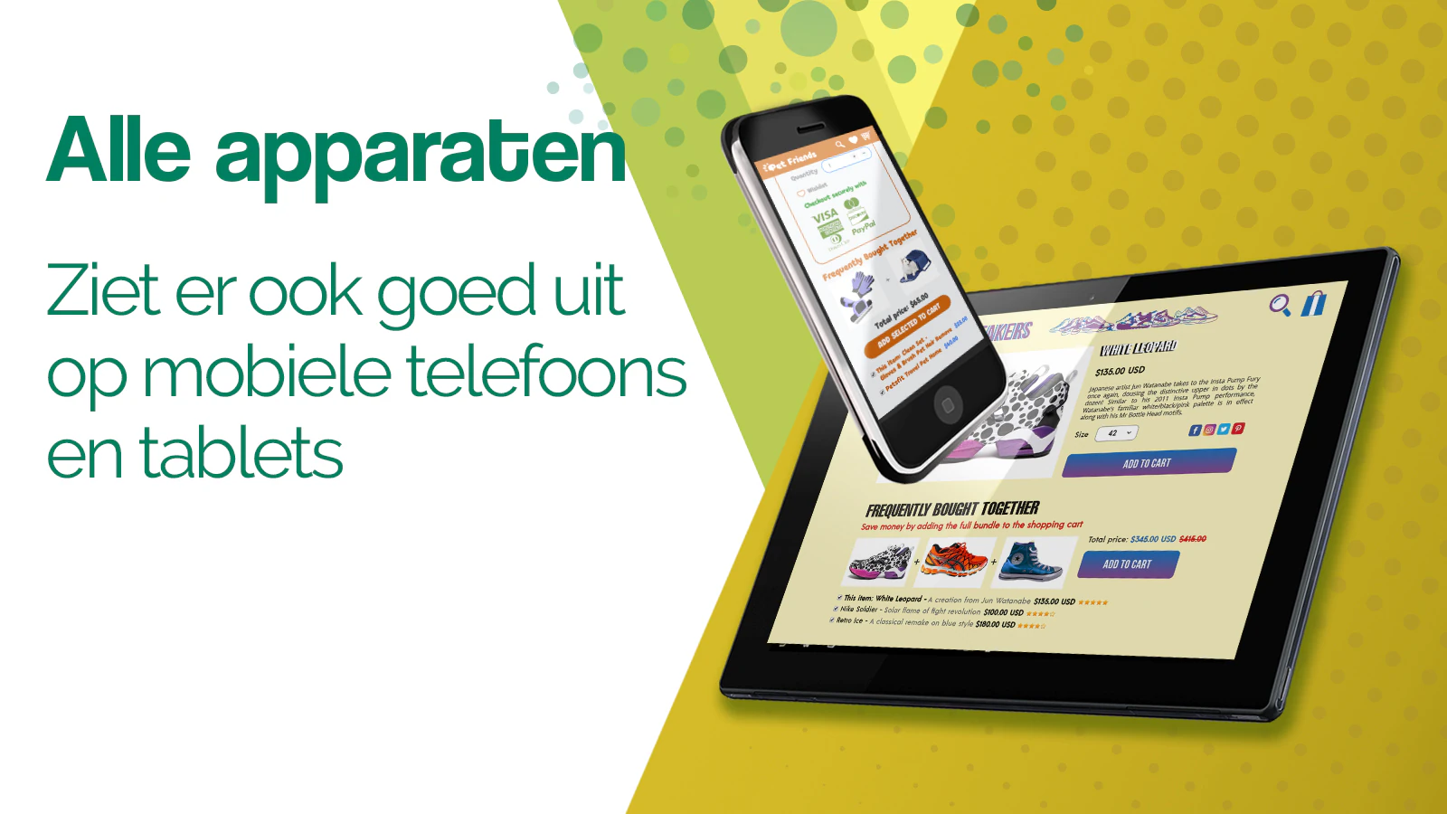 Ziet er leuk uit op mobiele telefoons en tablets