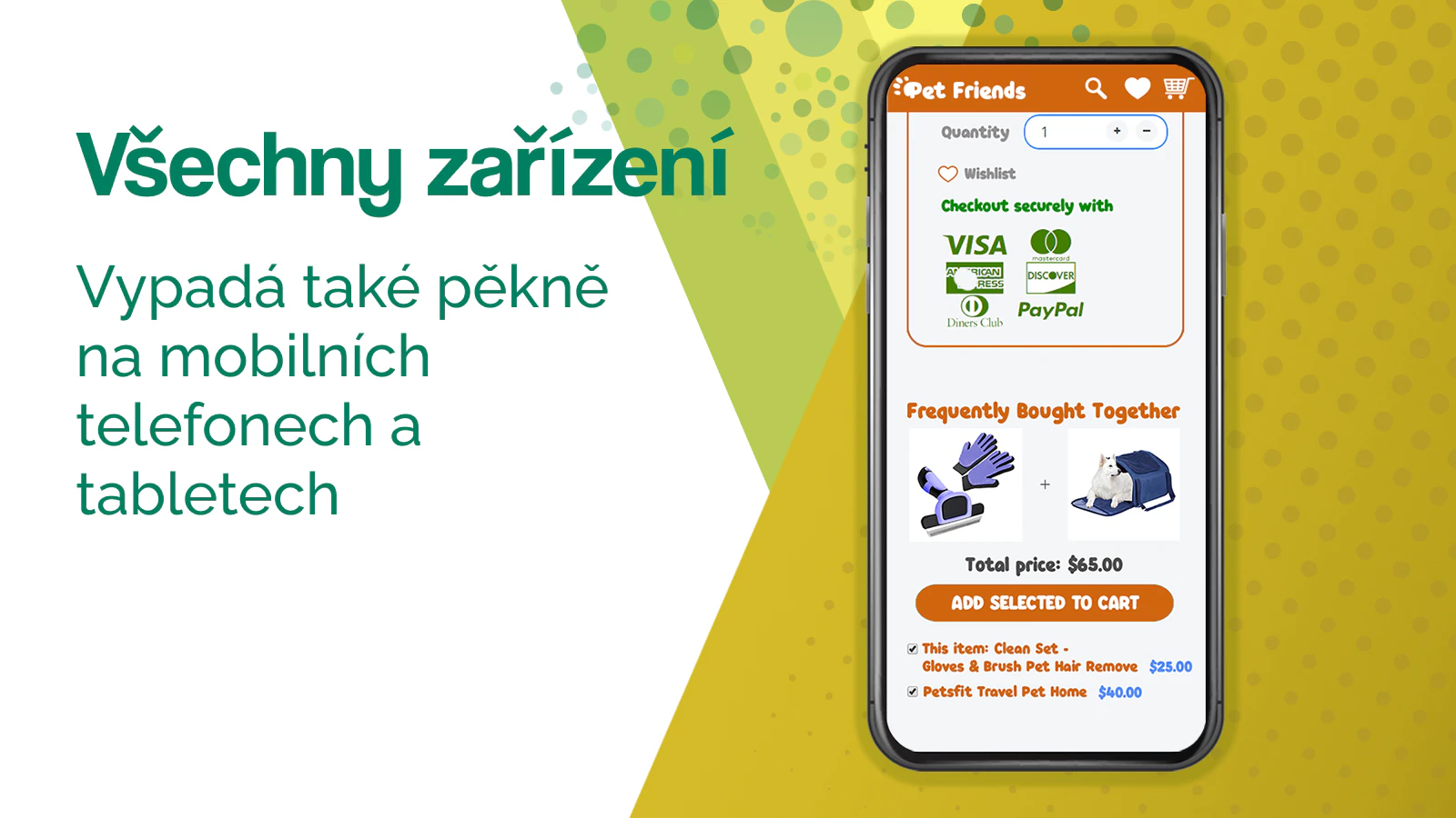 Vypadá pěkně na mobilních telefonech a tabletech