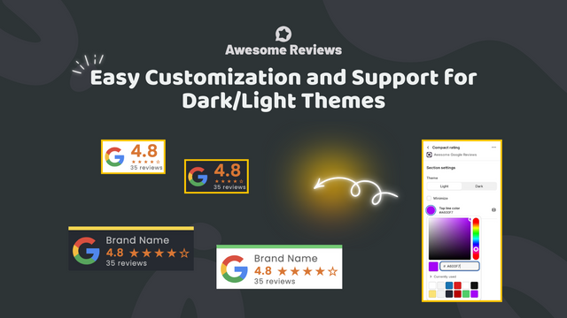 Aanpassing en ondersteuning voor donkere/lichte thema's