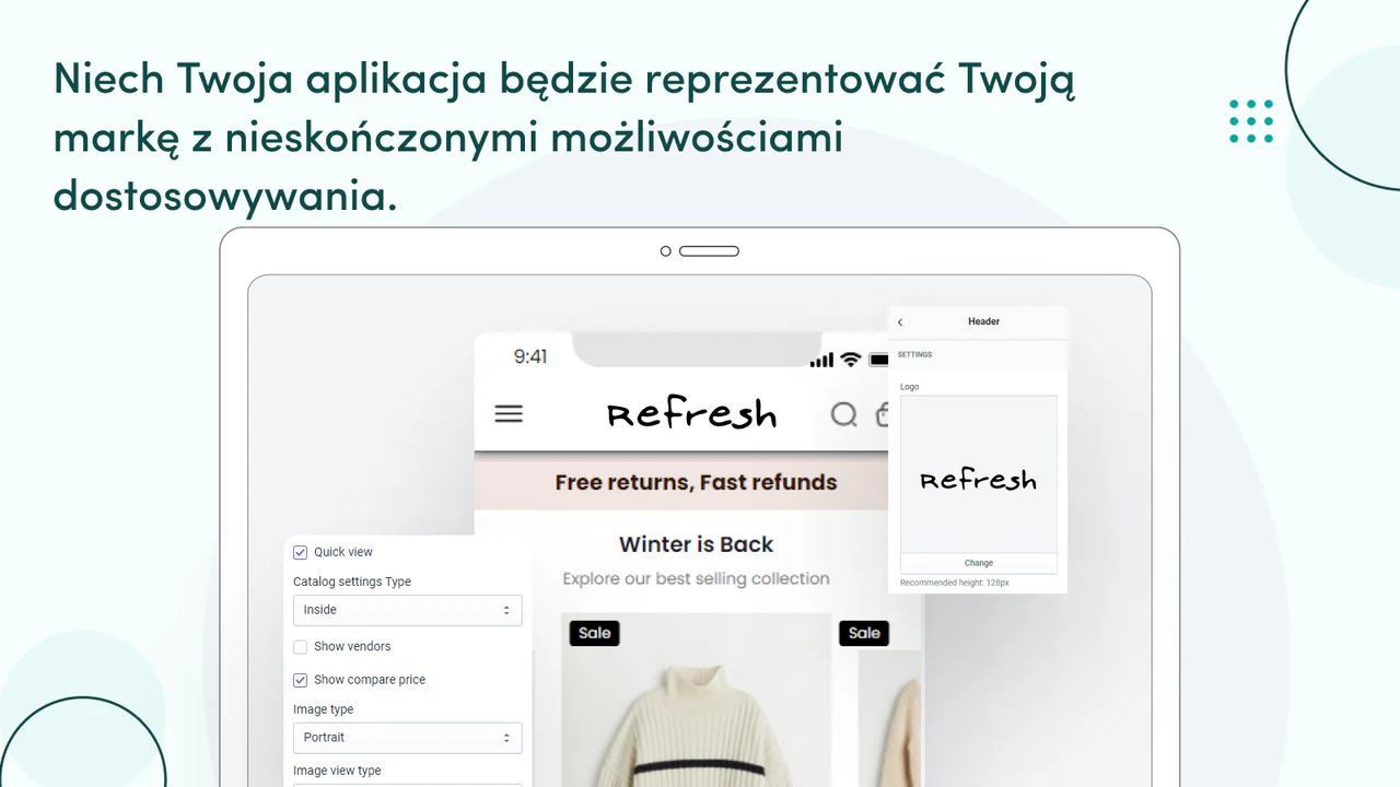 Utwórz aplikację pod swoją markę dzięki personalizacji.