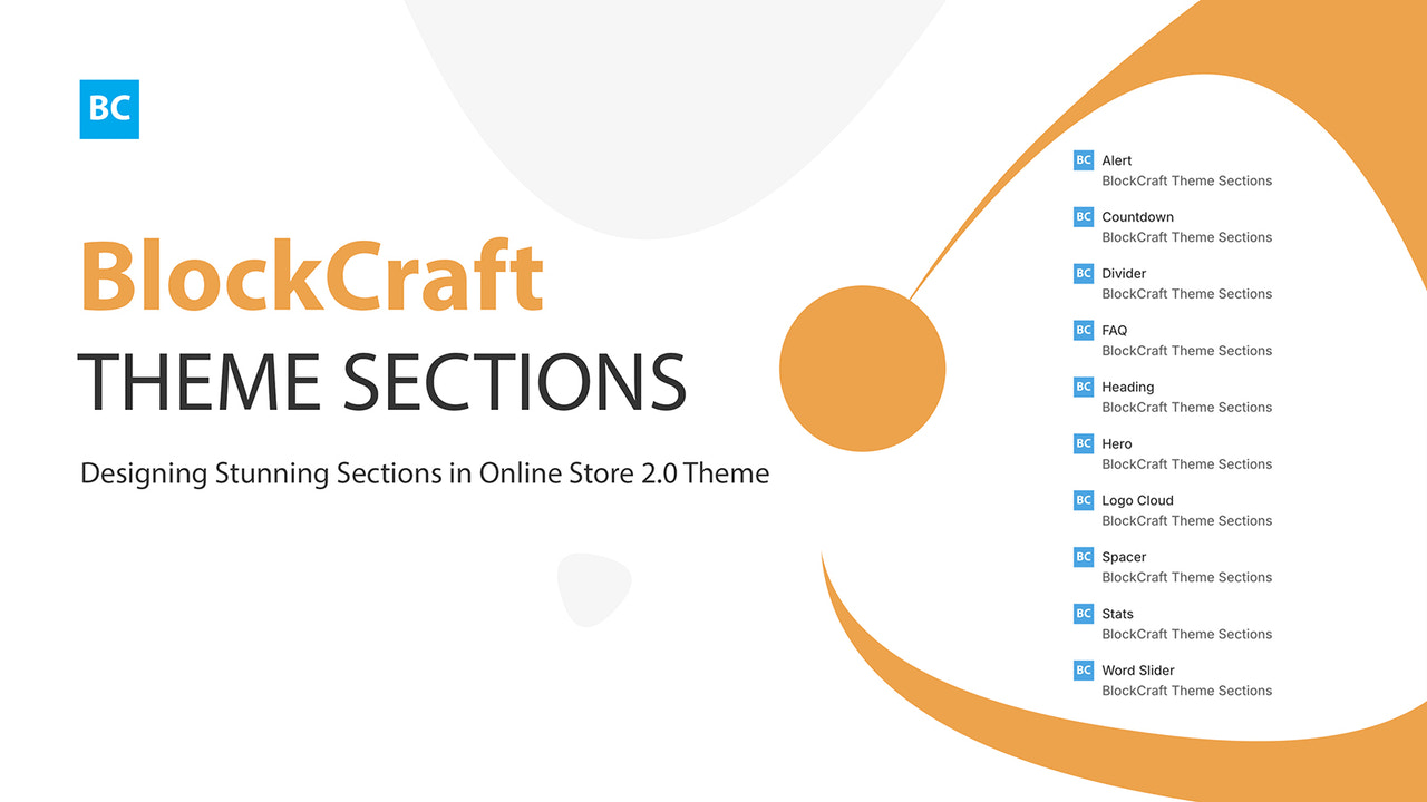 BlockCraft Theme Sections