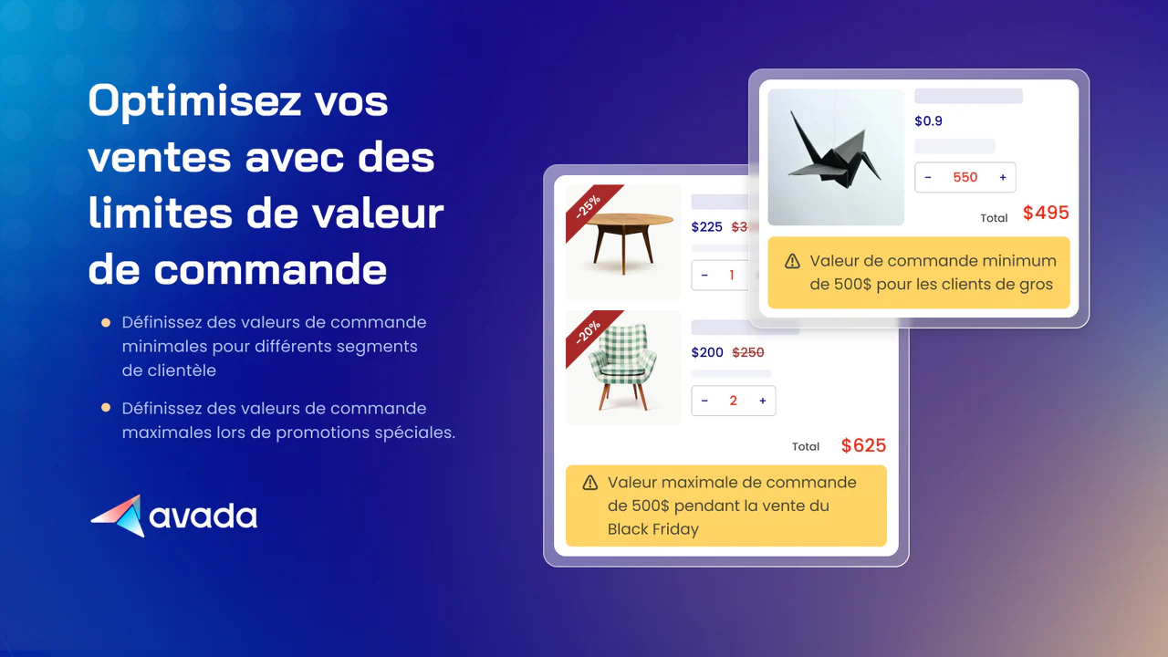 Optimisez vos ventes avec des limites de Valeur de commande