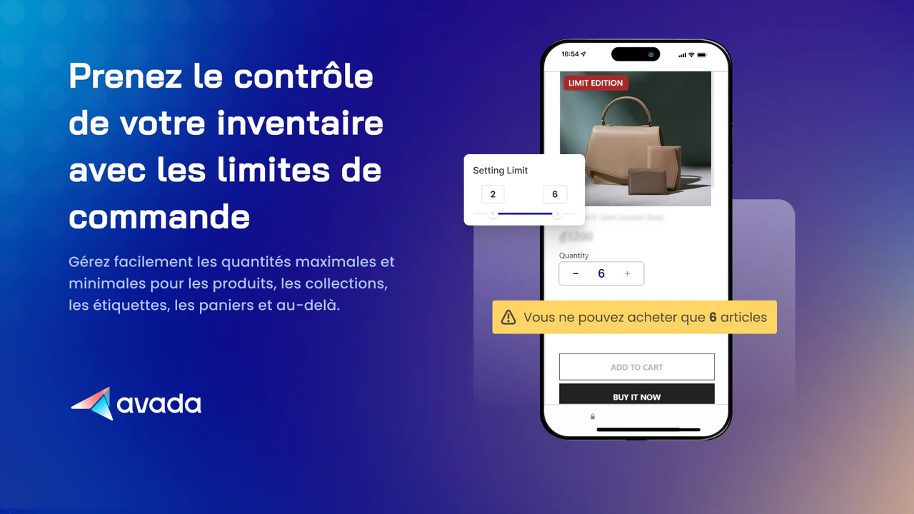 Contrôlez votre inventaire avec des limites de commande