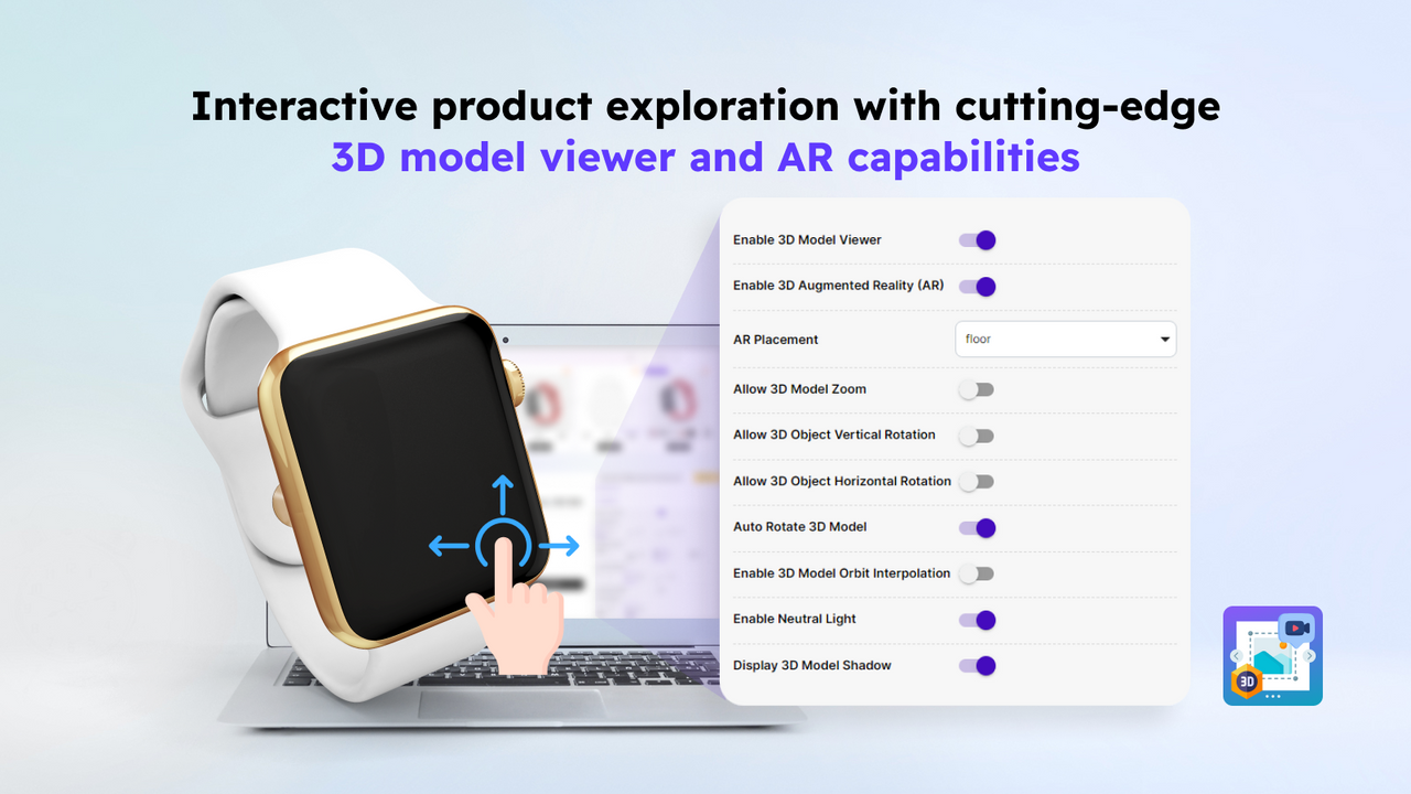 3D Model Viewer og Augmented Reality (AR) funktionalitet