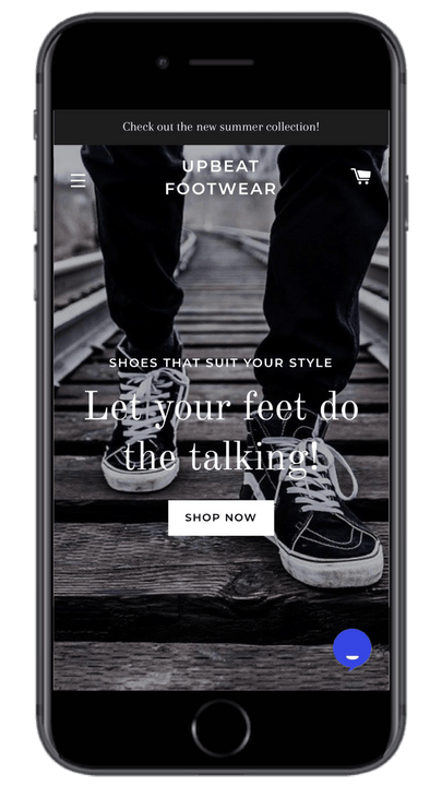 Shopper facing Live chat messenger (on mobile)