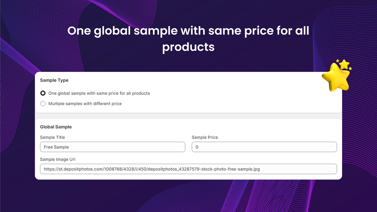 Global settings - Mini Product Samples