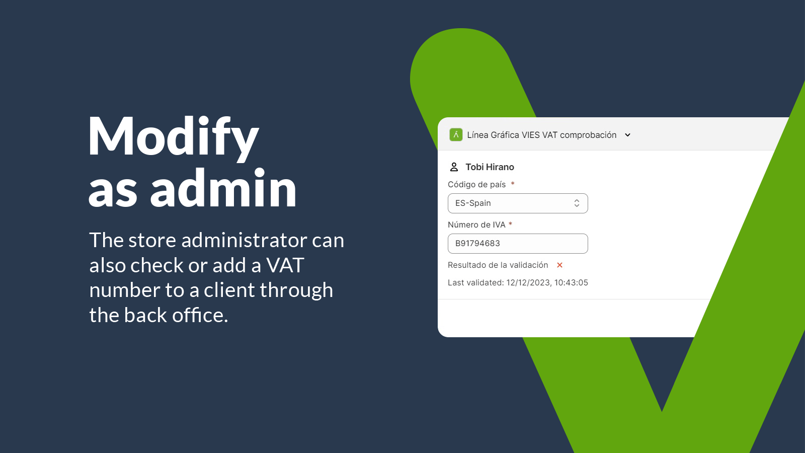 Modify as admin