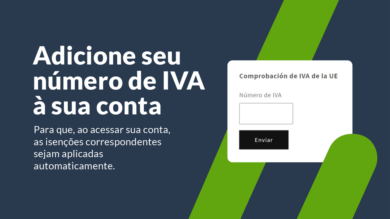 Adicione seu número de IVA à sua conta