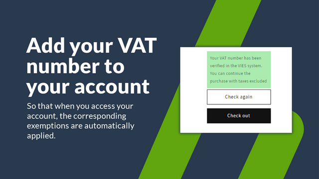 Add your VAT number to your account