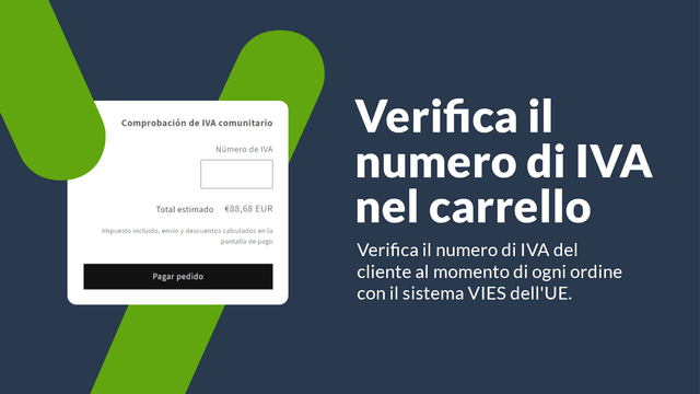 Verifica il numero di IVA nel carrello