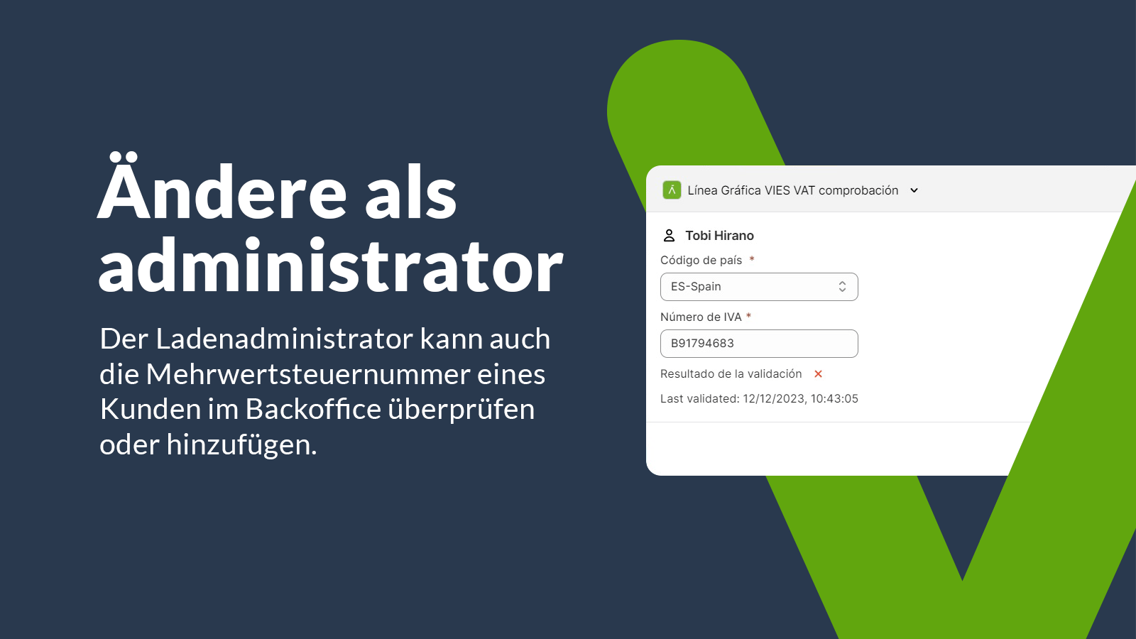 Ändern Sie als Admin