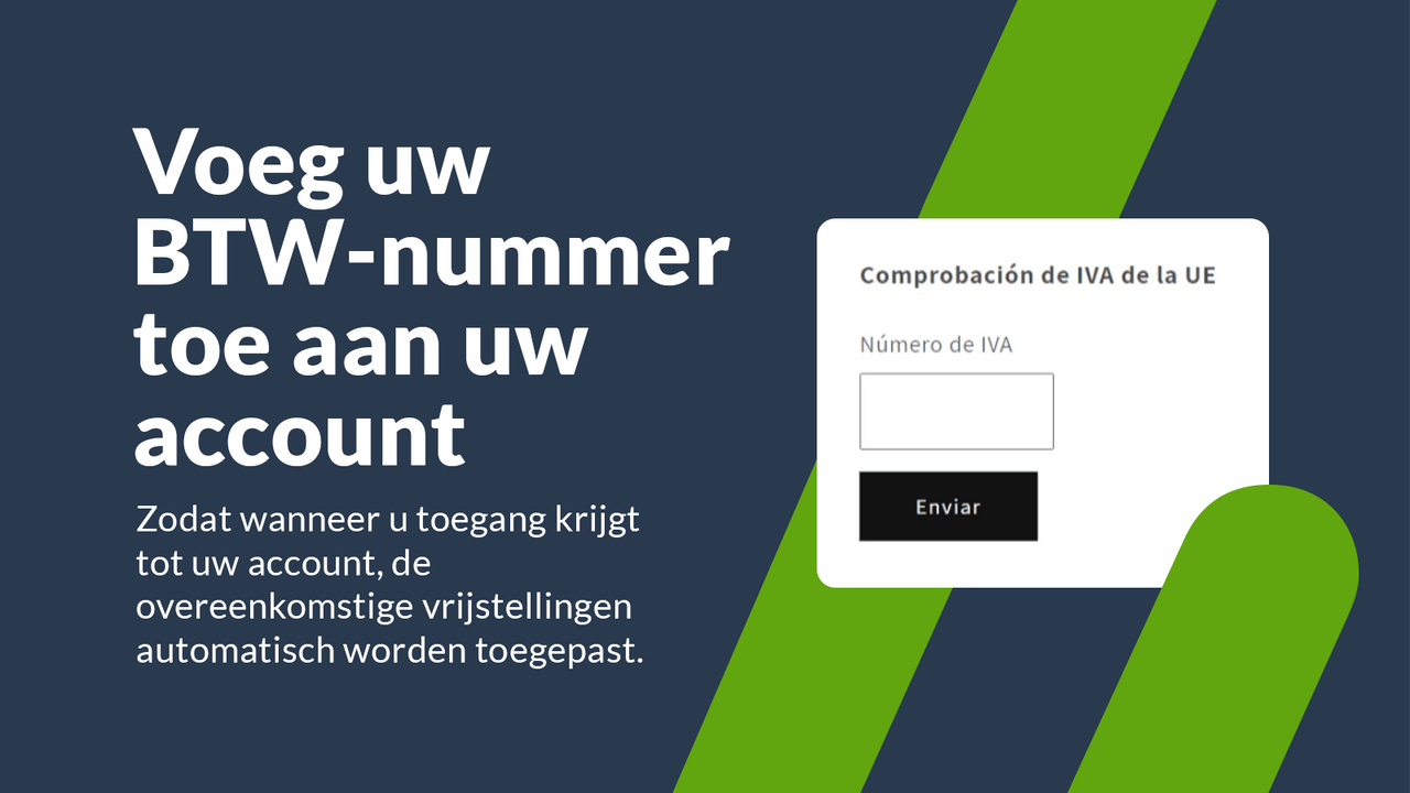 Voeg uw BTW-nummer toe aan uw account