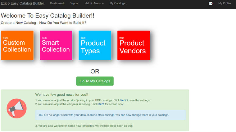 Exico Easy Catalog Builder Screenshot