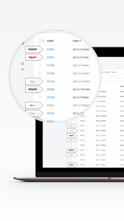 Shopify连接 - 订单：eBay、亚马逊与库存管理