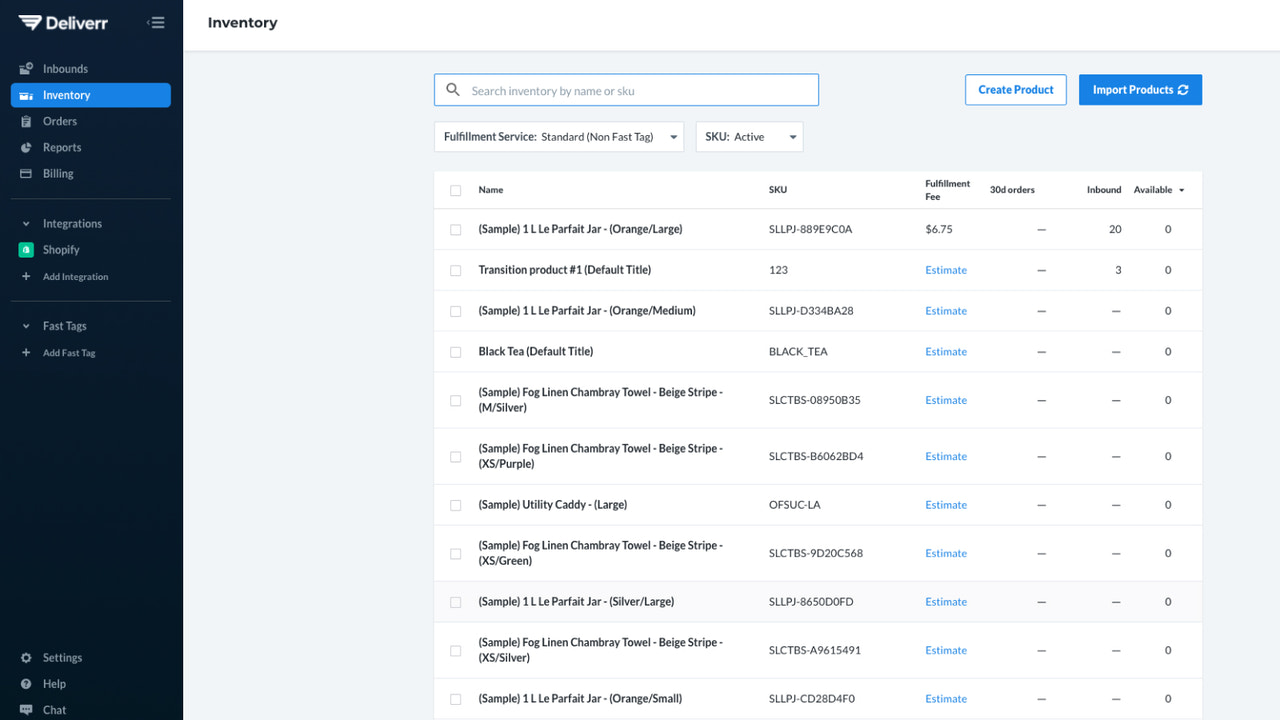 Check inventory levels and see fulfillment rates on all channels