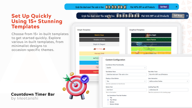Modèles de compte à rebours Meetanshi