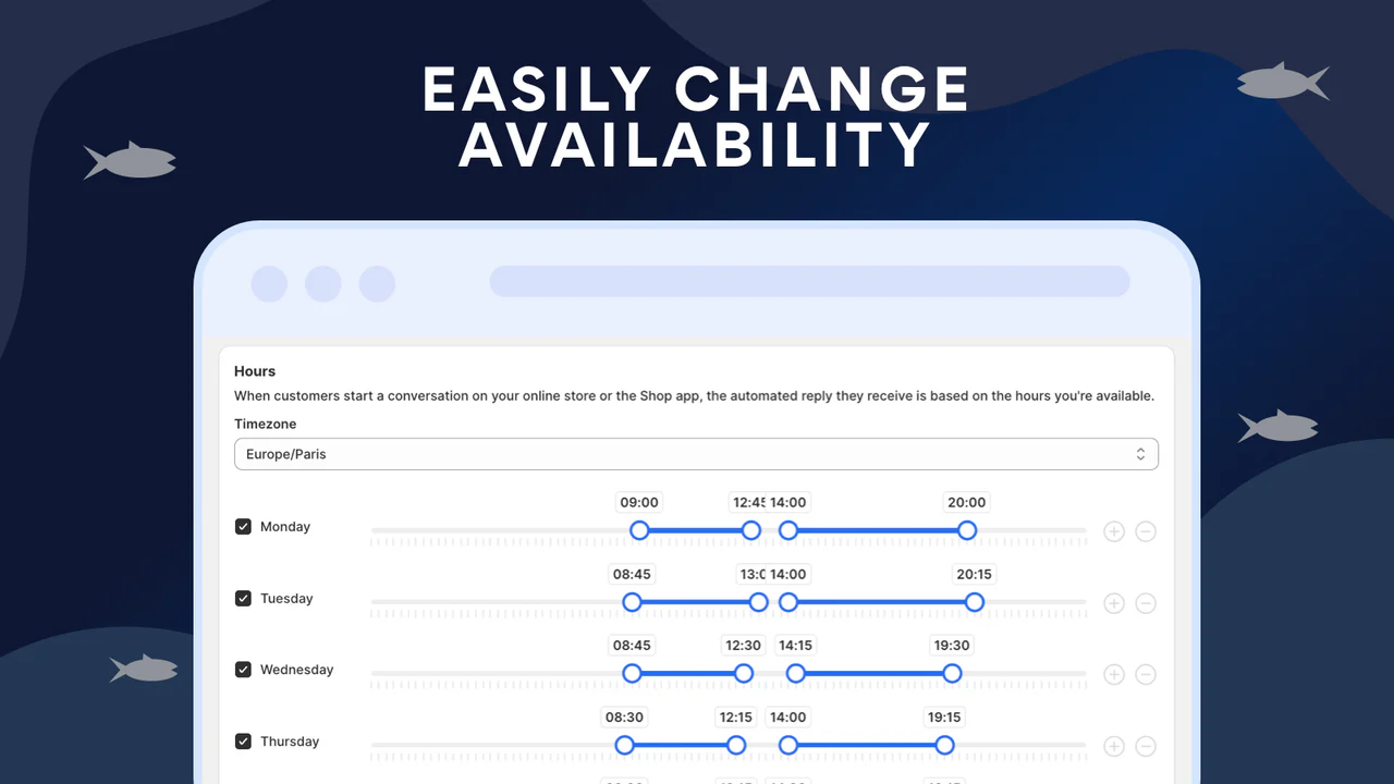 change your availability on orka