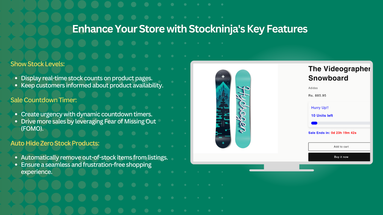 Stockninja key features banner image with screenshot