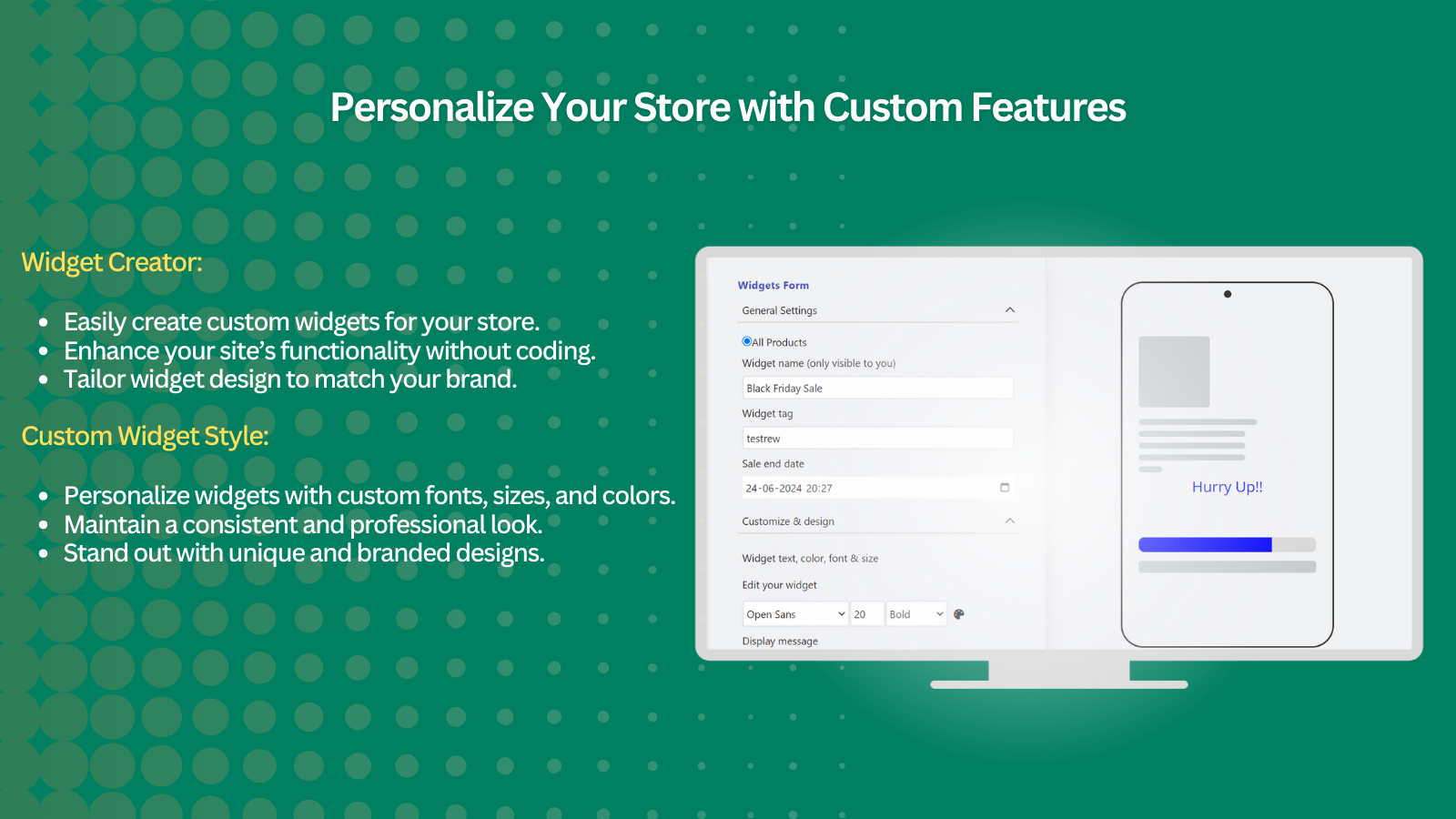 Stockninja custom features banner image with screenshot