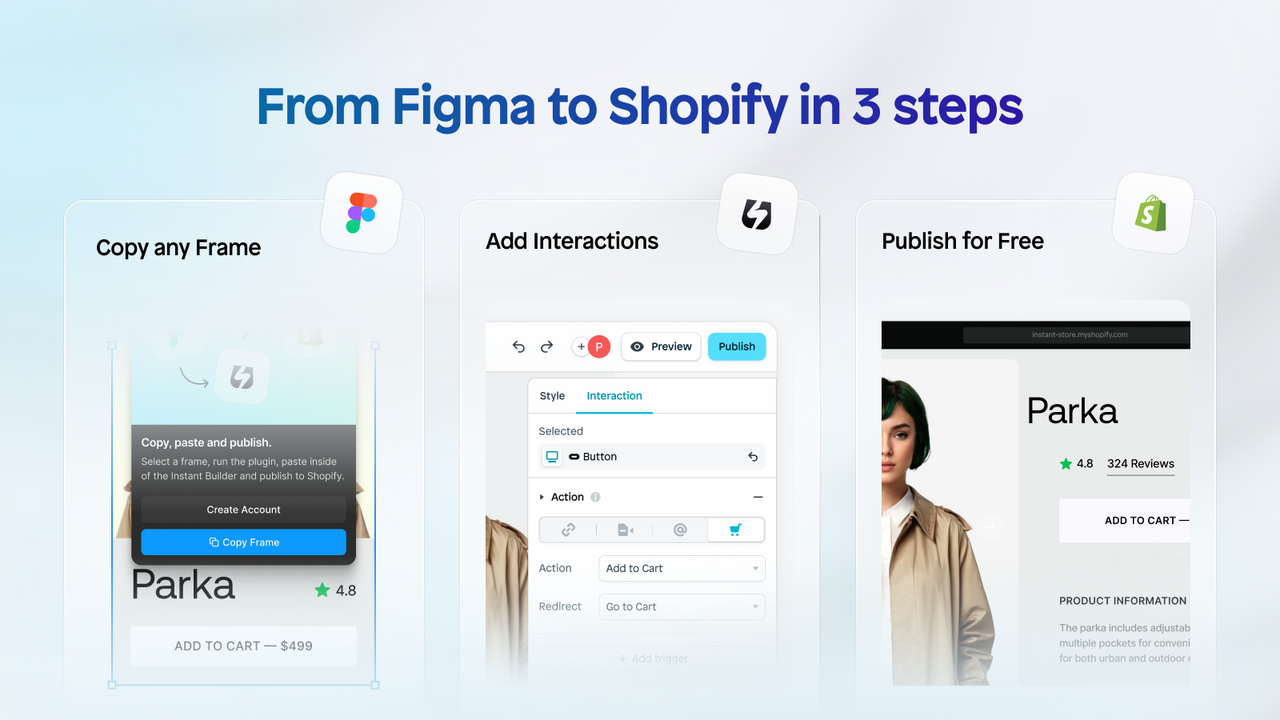 From Figma to Shopify in 3 steps
