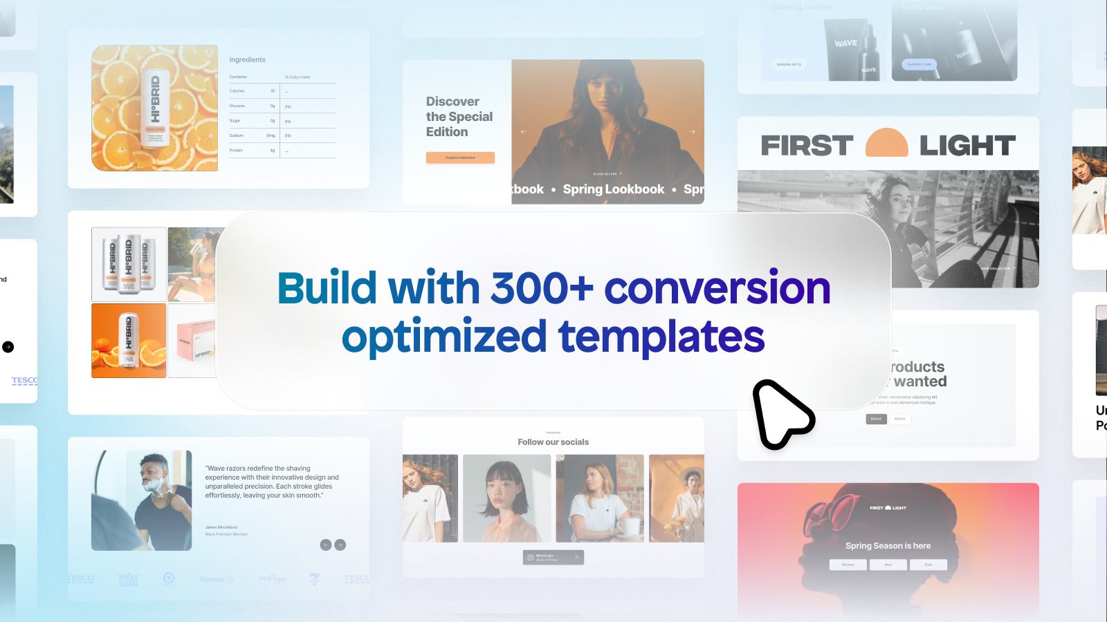 Construisez avec plus de 300 modèles optimisés pour la conversion