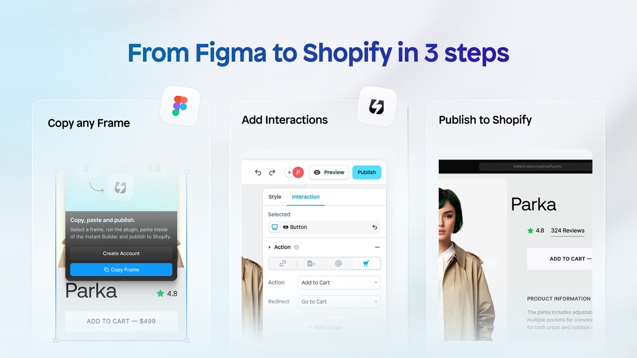 From Figma to Shopify in 3 steps